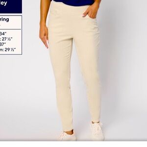 Belle by Kim Gravel Women's Tan Skinny Pants